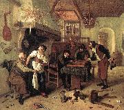 Jan Steen Interior of an inn painting